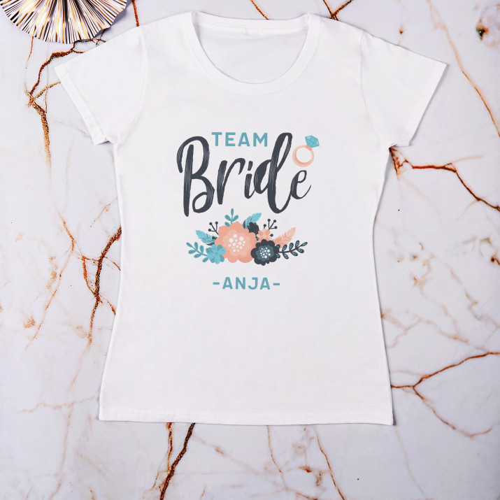 Team Bride - T-Shirt mit Aufdruck für Damen